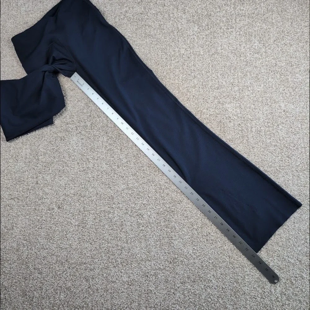Seahorse Fine Bootcut Yoga Pants S High Waist Athletic Flare Leggings Blue Small